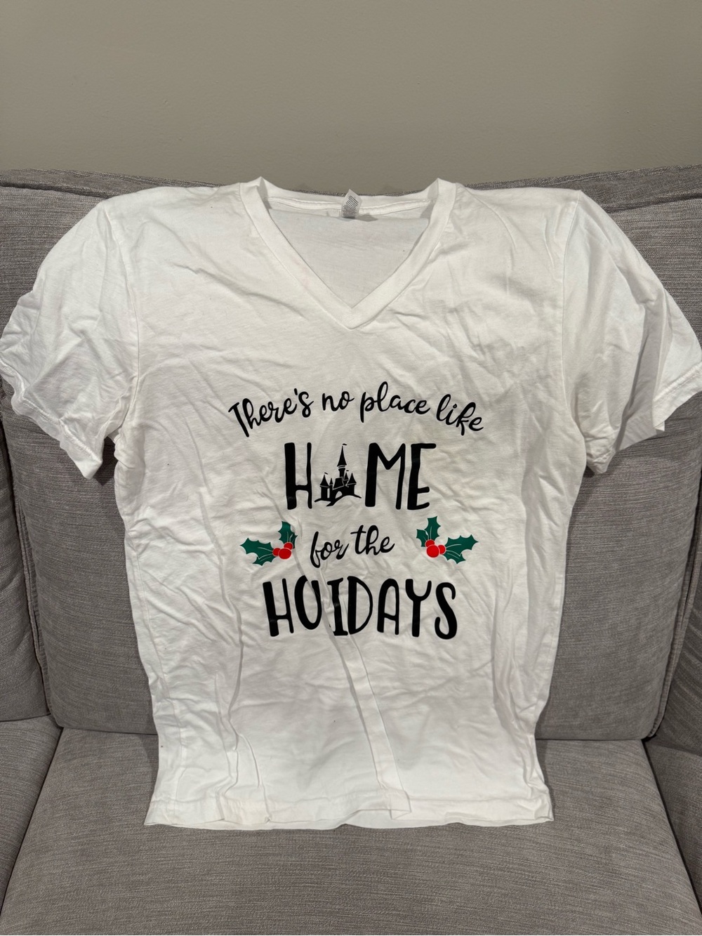 Disney Inspired There's No Place Like Home for the Holidays' V-Neck Tee